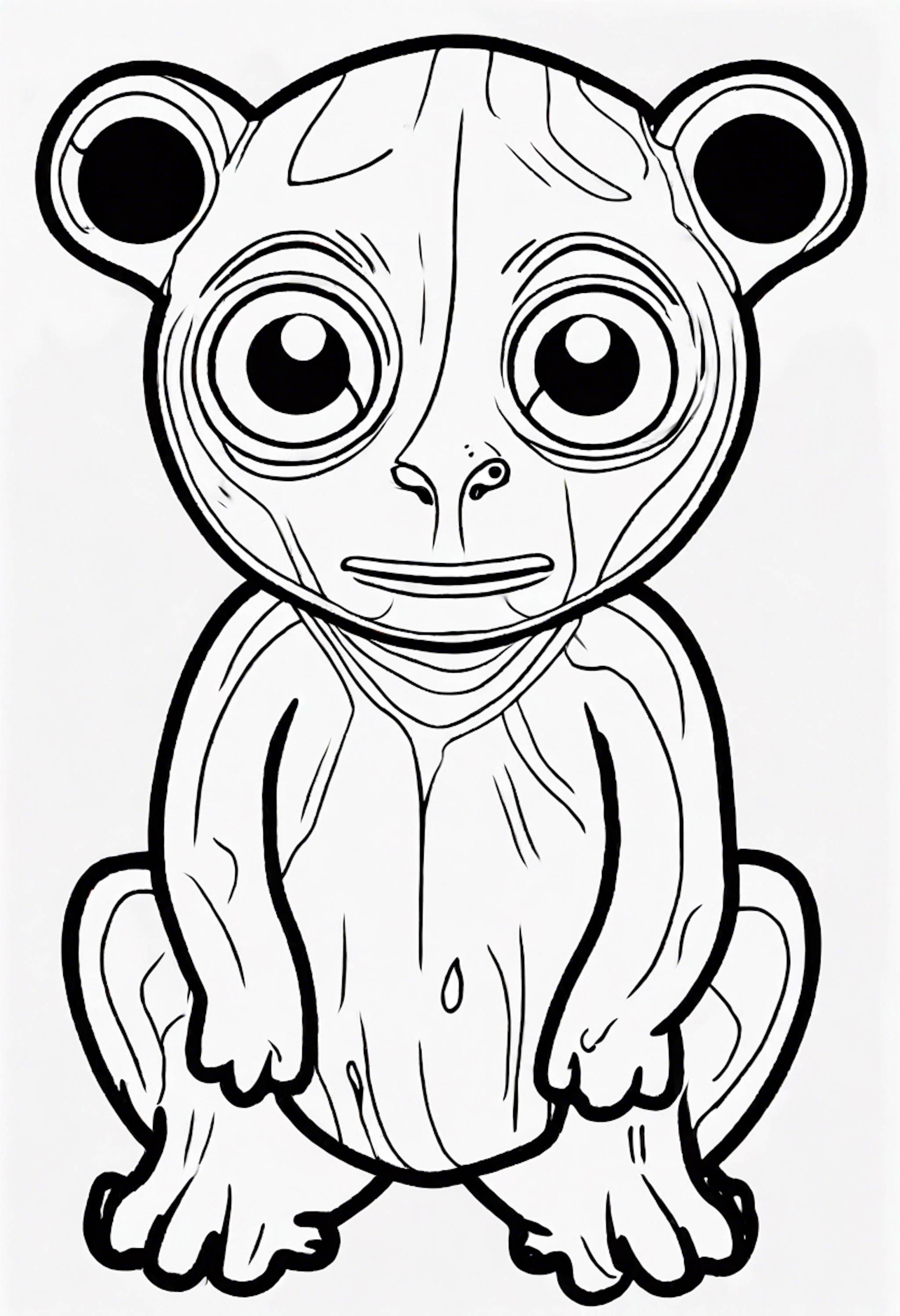 A coloring page for 1 Huggy Wuggy coloring pages