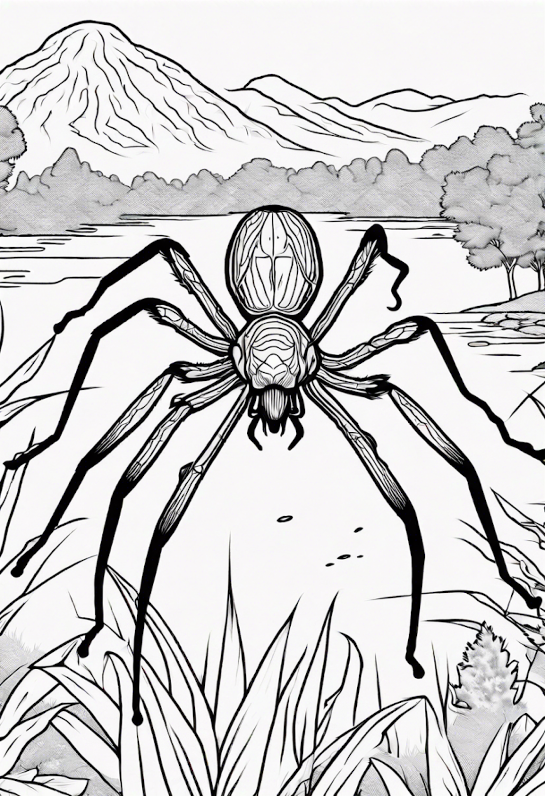 Huntsman Spider coloring pages
