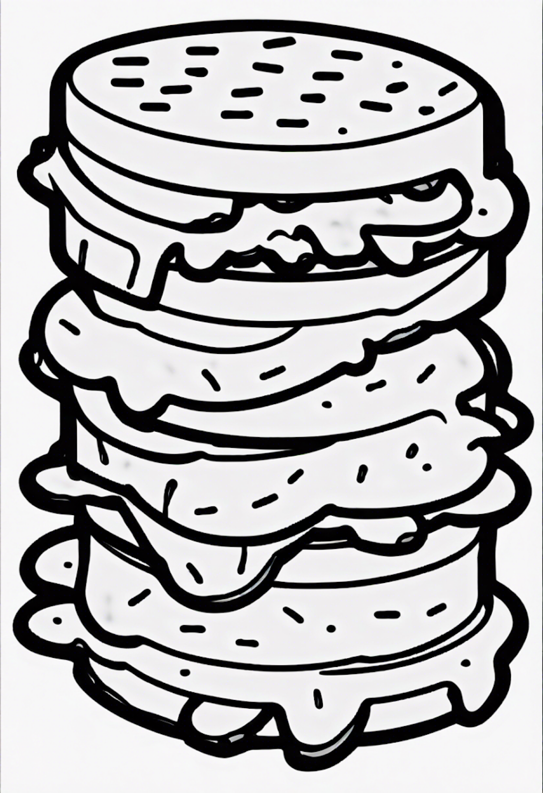 Intricate Ice Cream Sandwich coloring pages