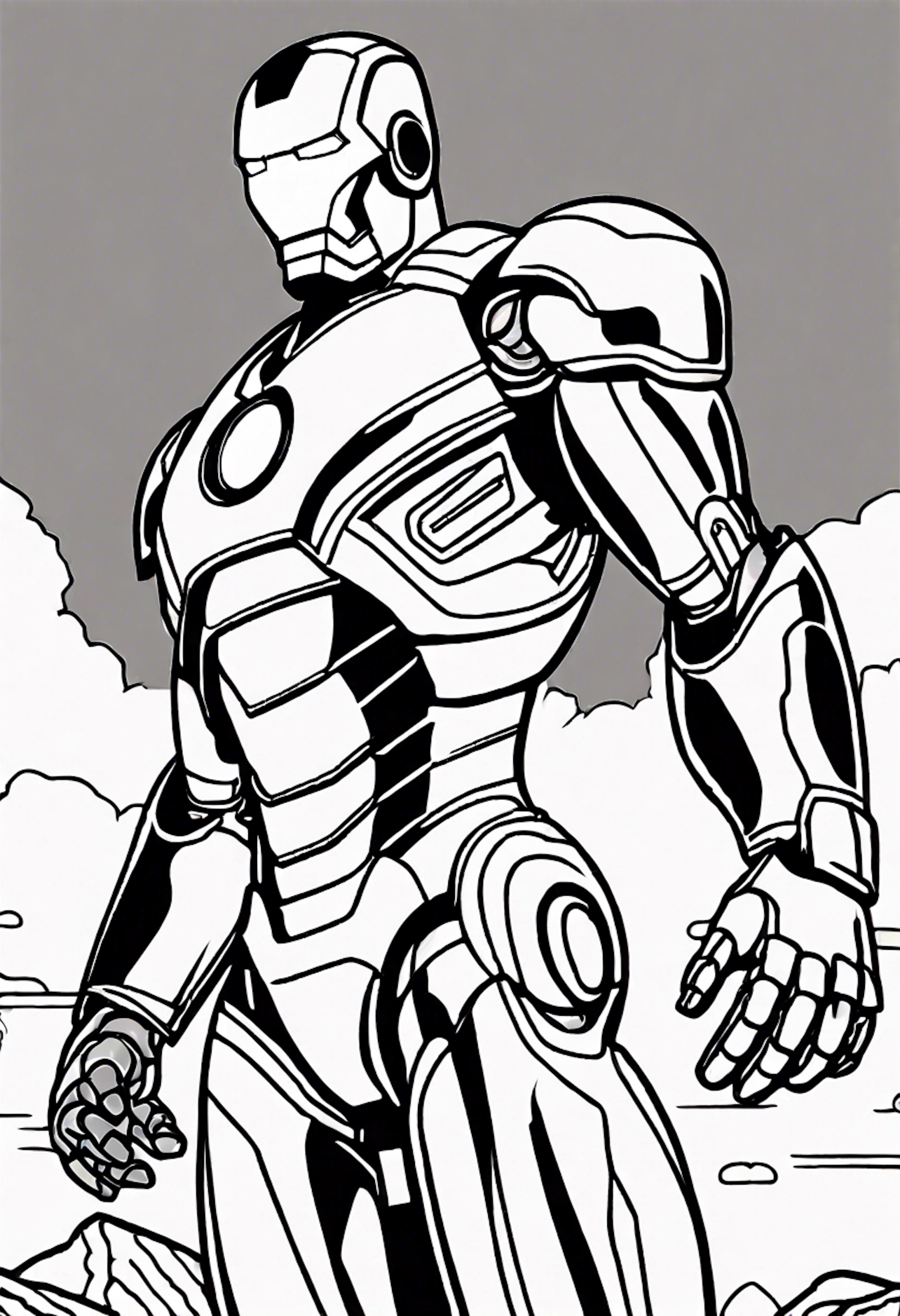 A coloring page for 17 Avengers coloring pages