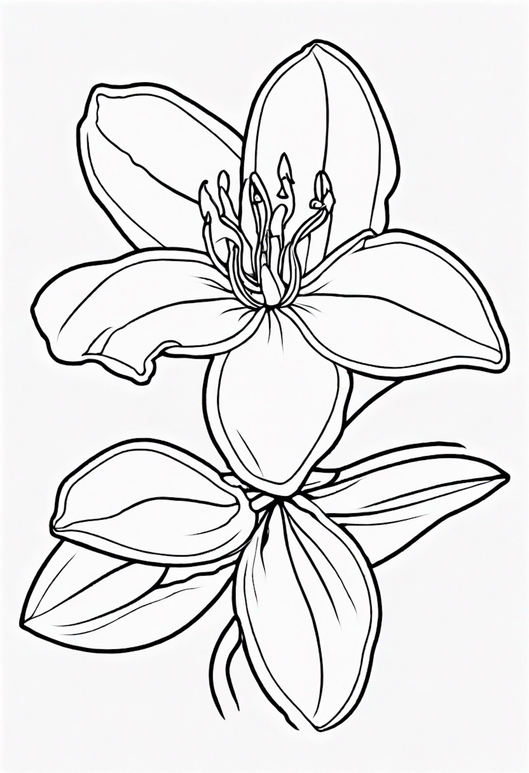 A coloring page for 1 Jasmine coloring pages
