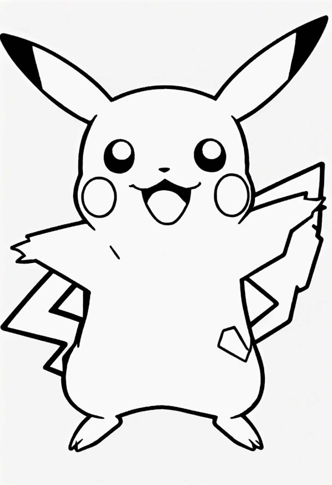 Lonely Pikachu coloring pages