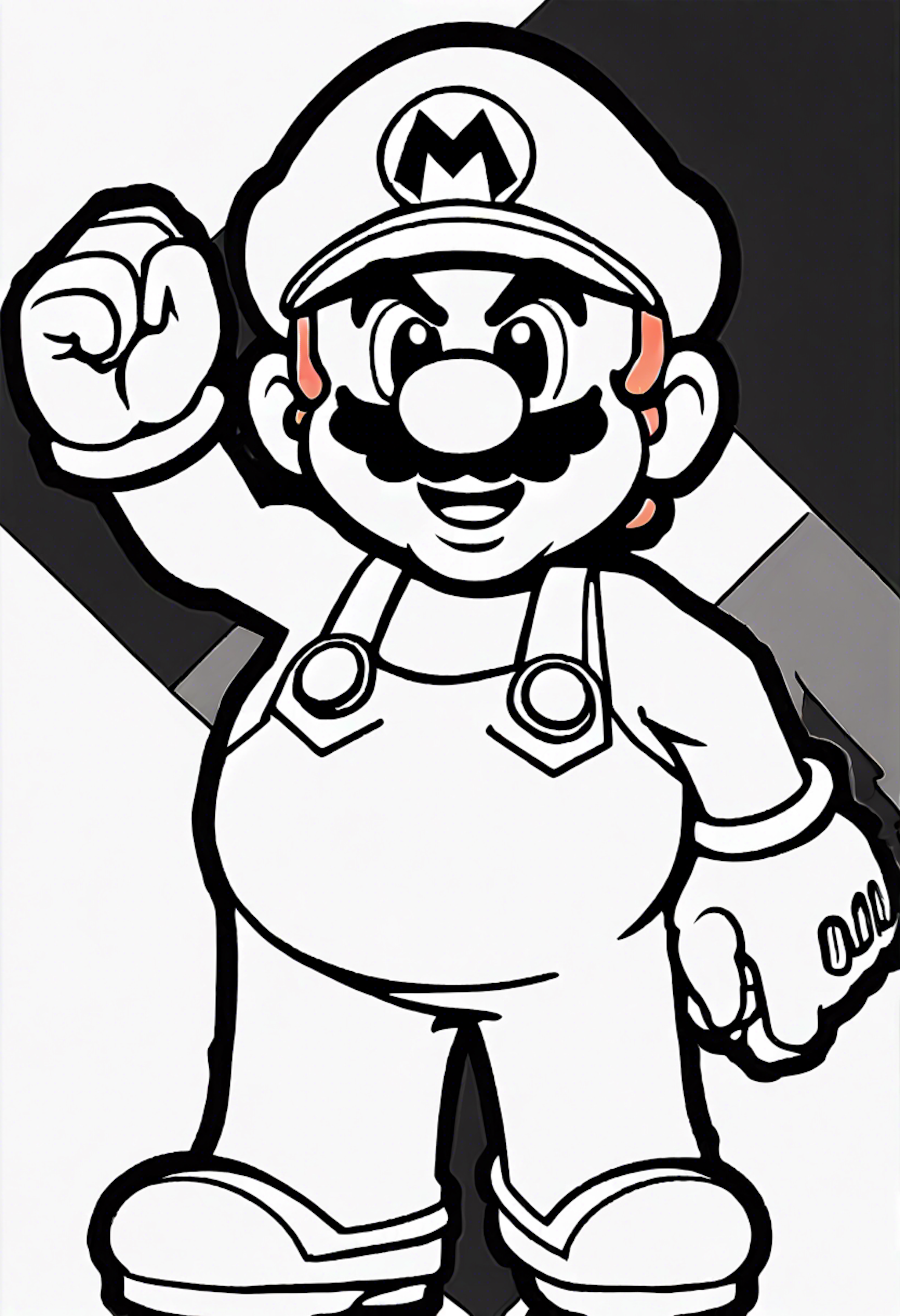 A coloring page for 1 Mario And Luigi coloring pages