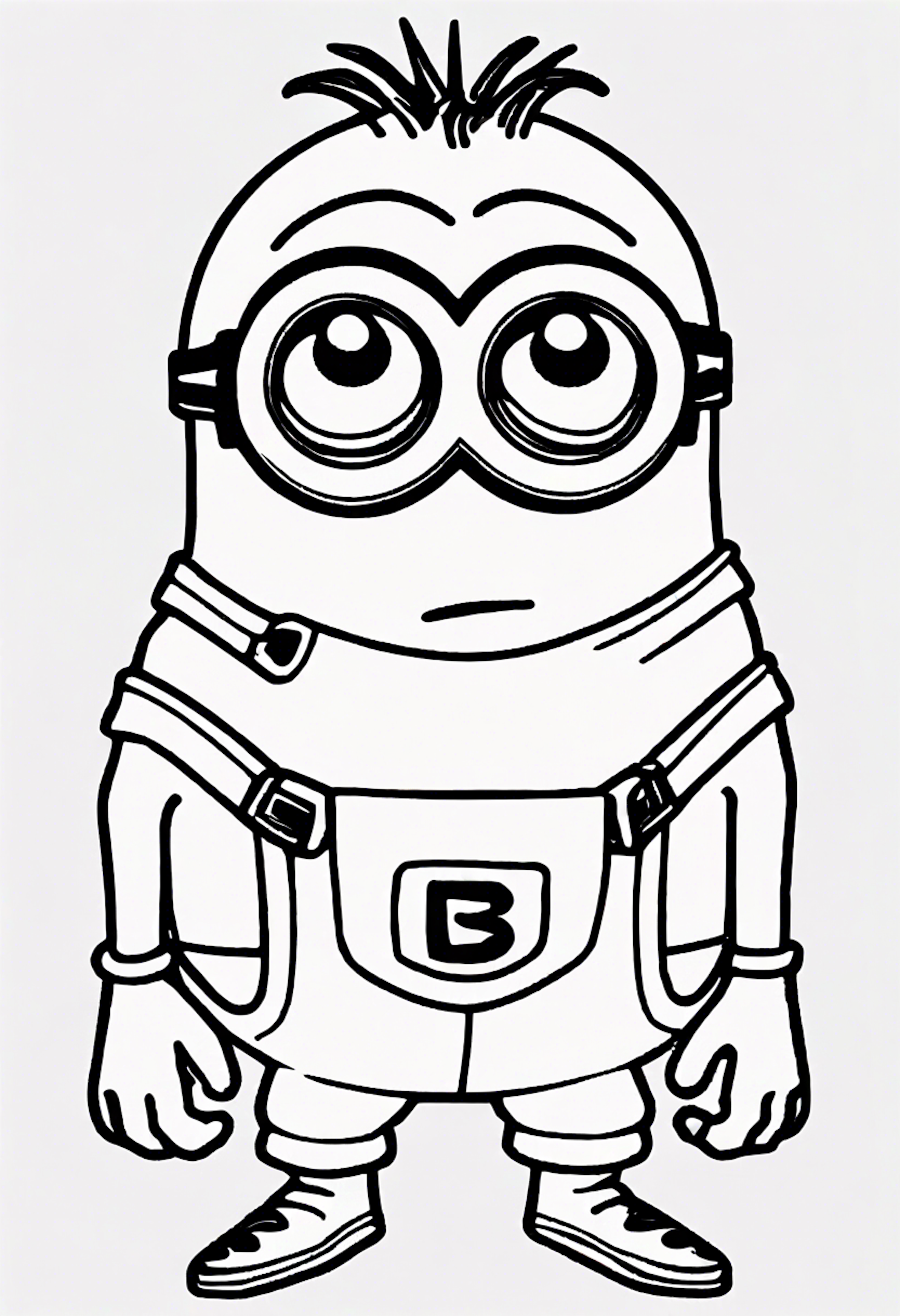 A coloring page for 1 Minion coloring pages