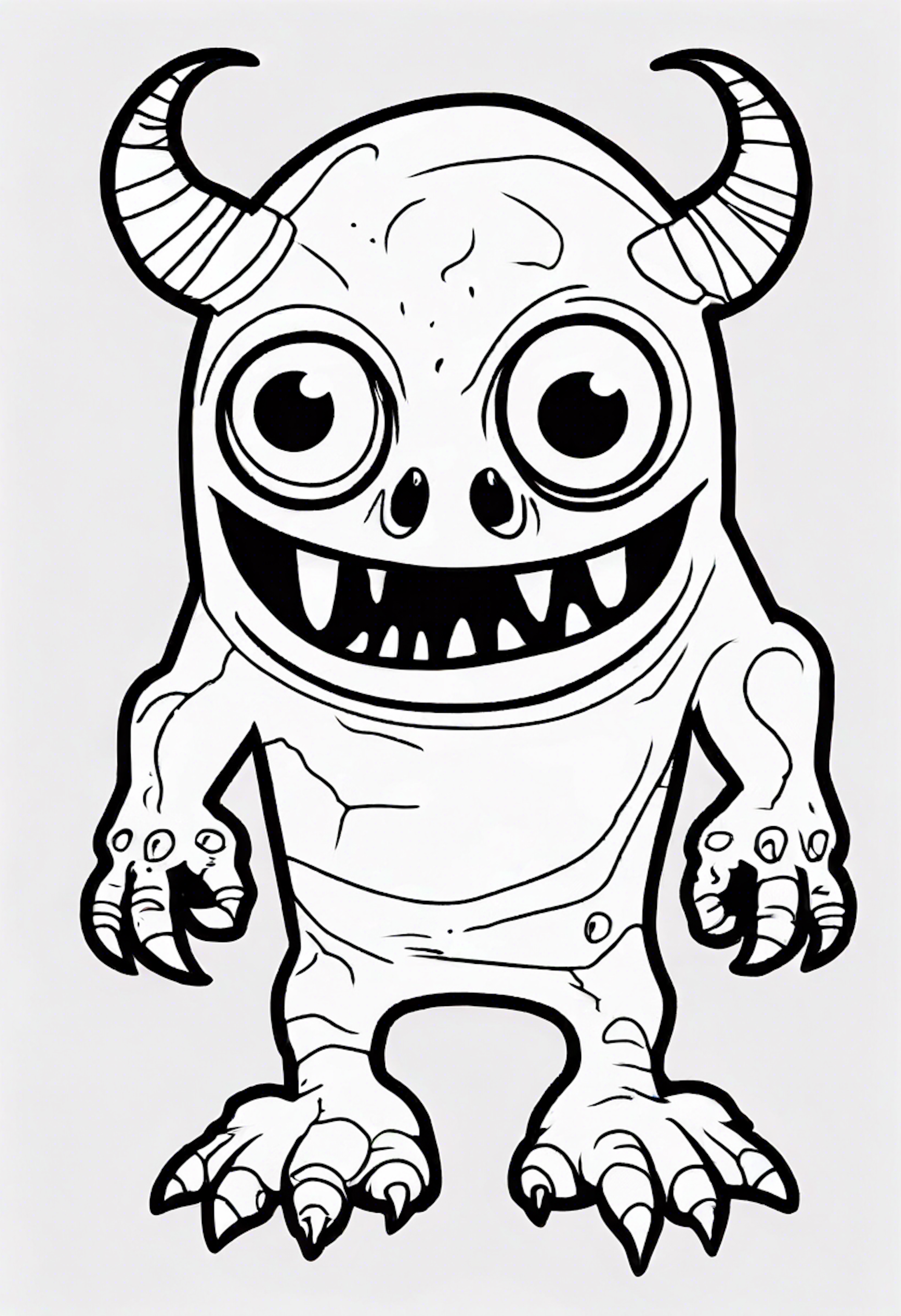 A coloring page for 1 Monster coloring pages