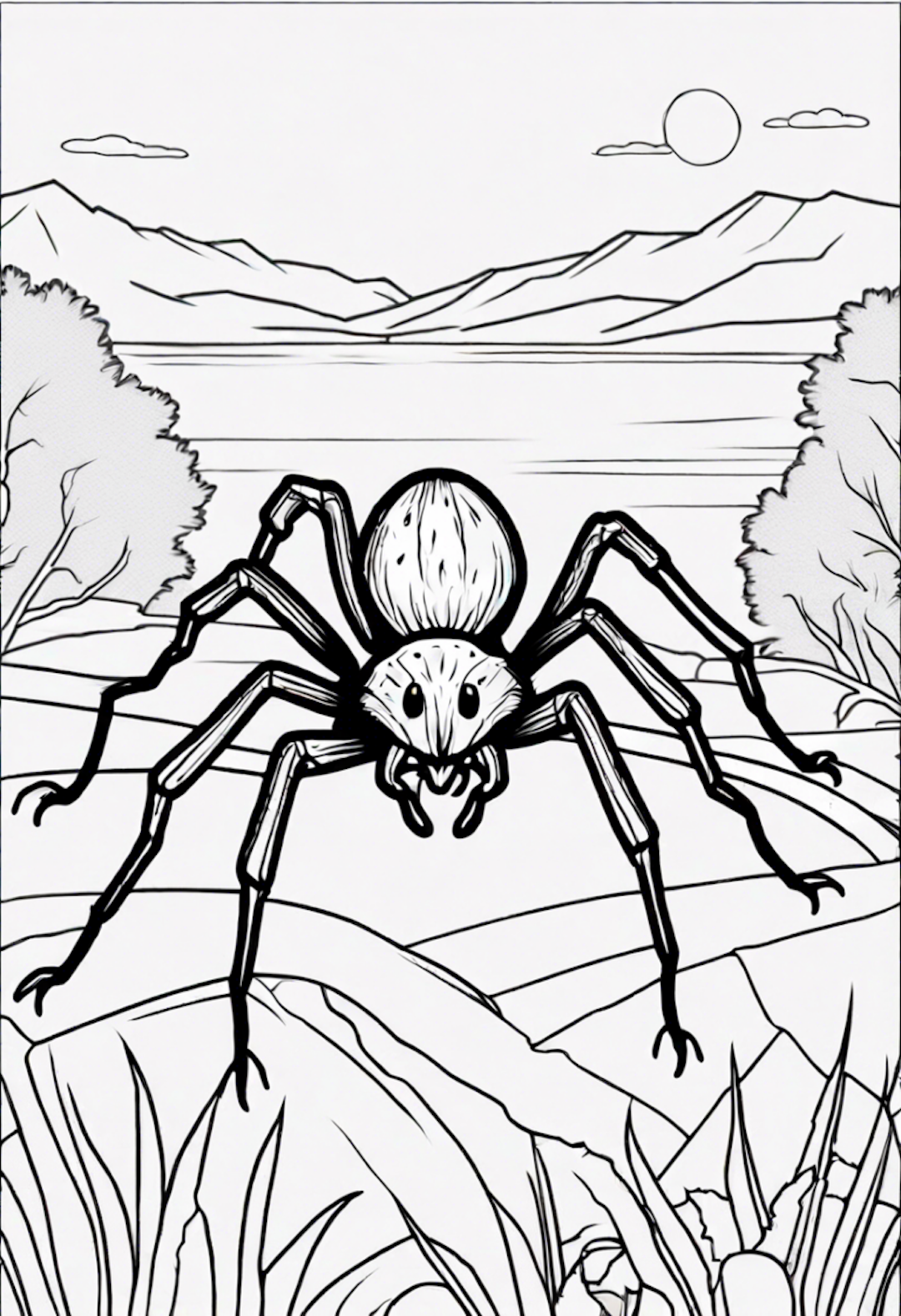 Mouse Spider coloring pages
