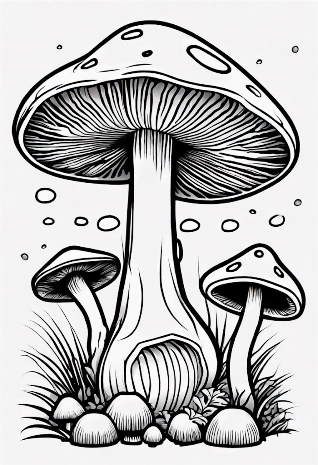 Mushroom Zoo Adventure coloring pages
