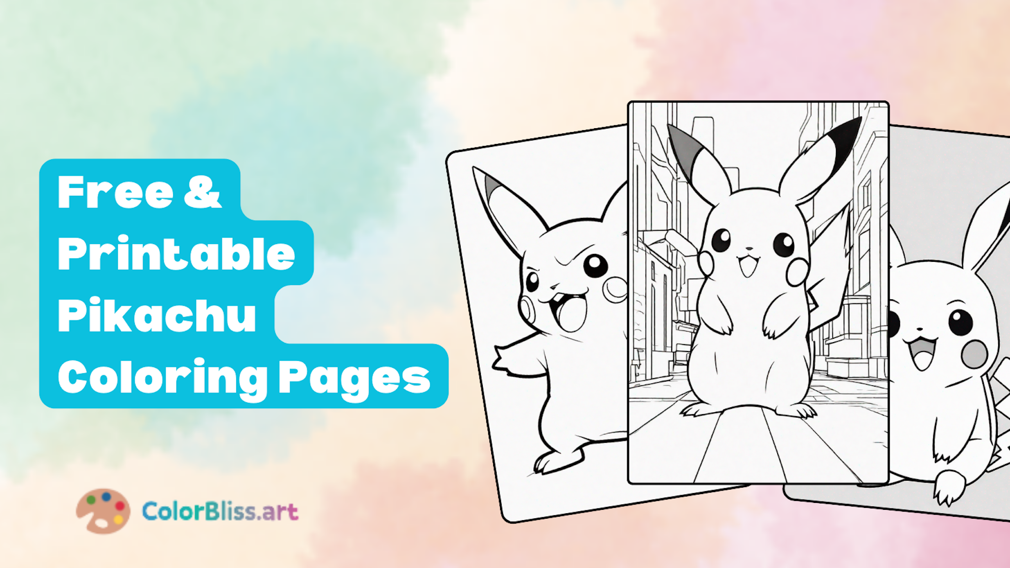 A coloring page for 25 Pikachu coloring pages