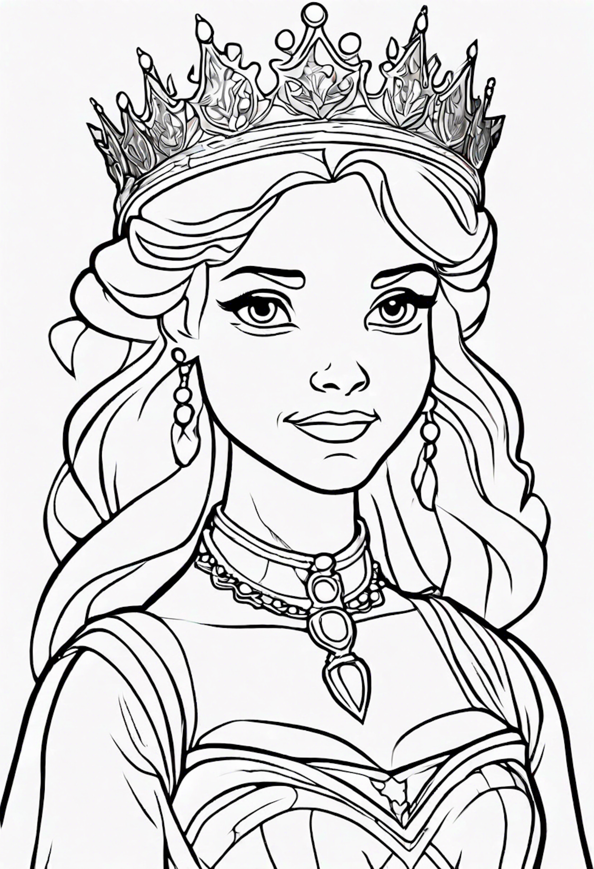 A coloring page for 1 Princess coloring pages