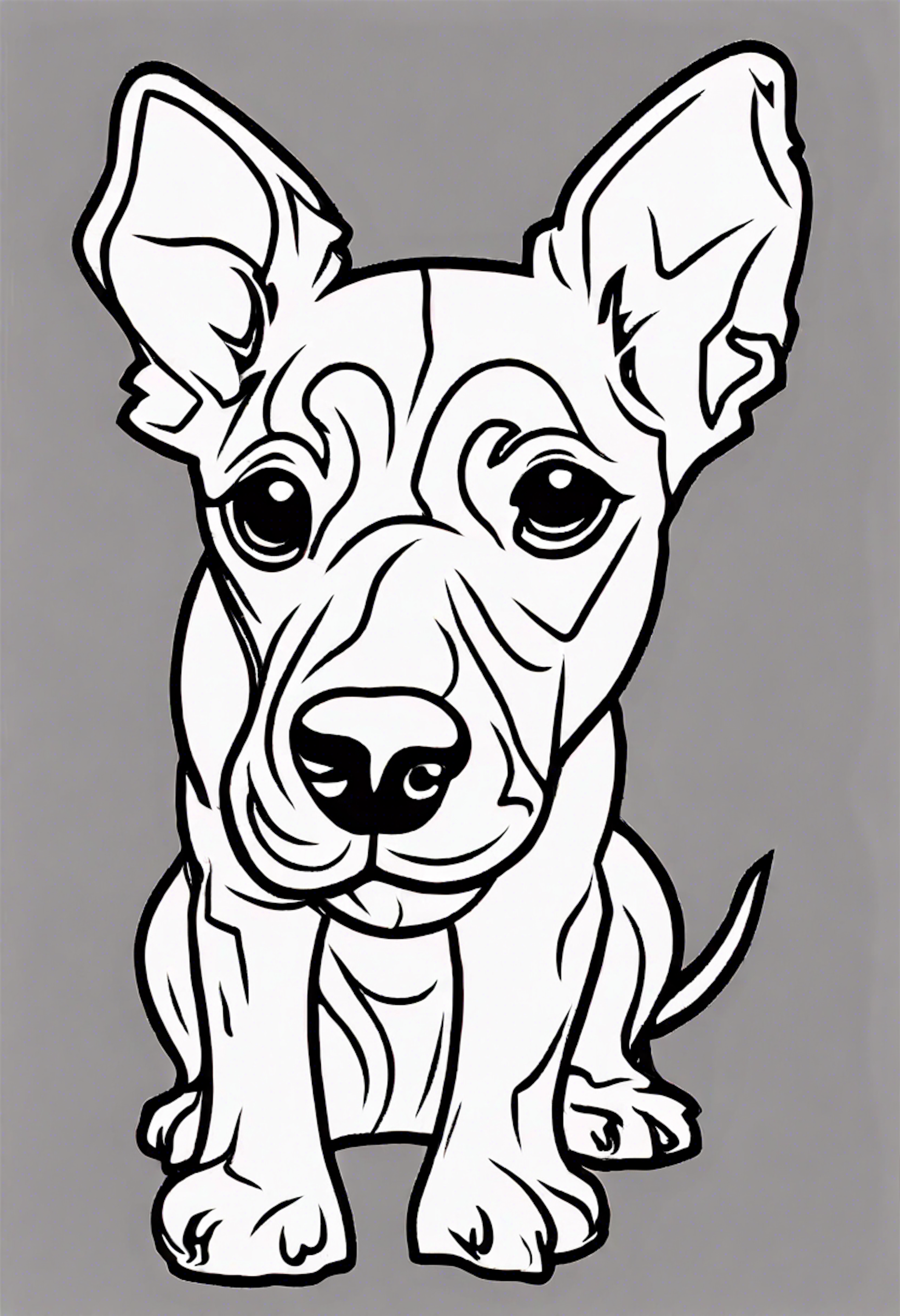A coloring page for 1 Puppy coloring pages
