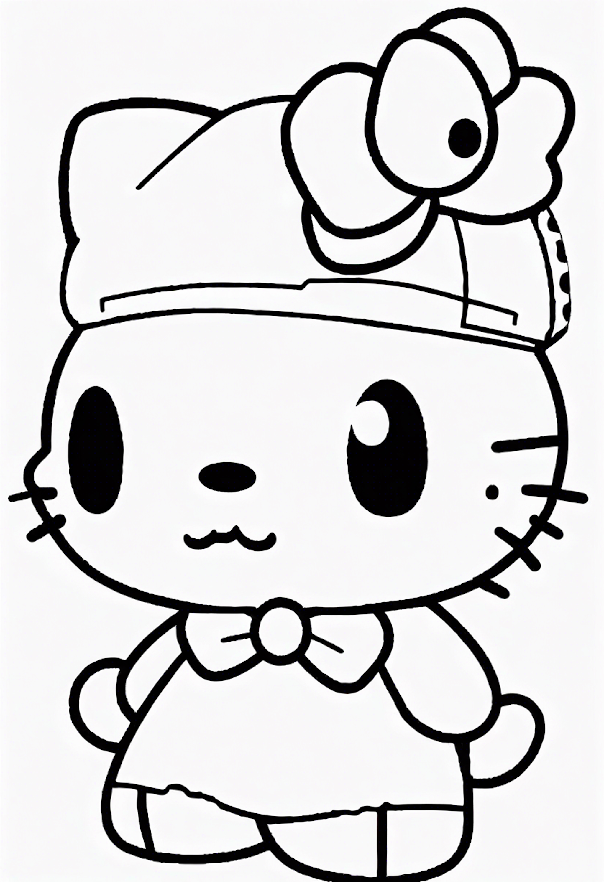 A coloring page for 1 Sanrio coloring pages