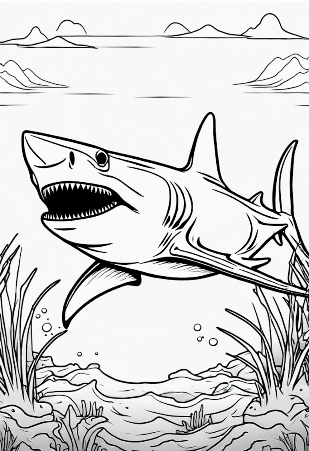 Saw Shark coloring pages