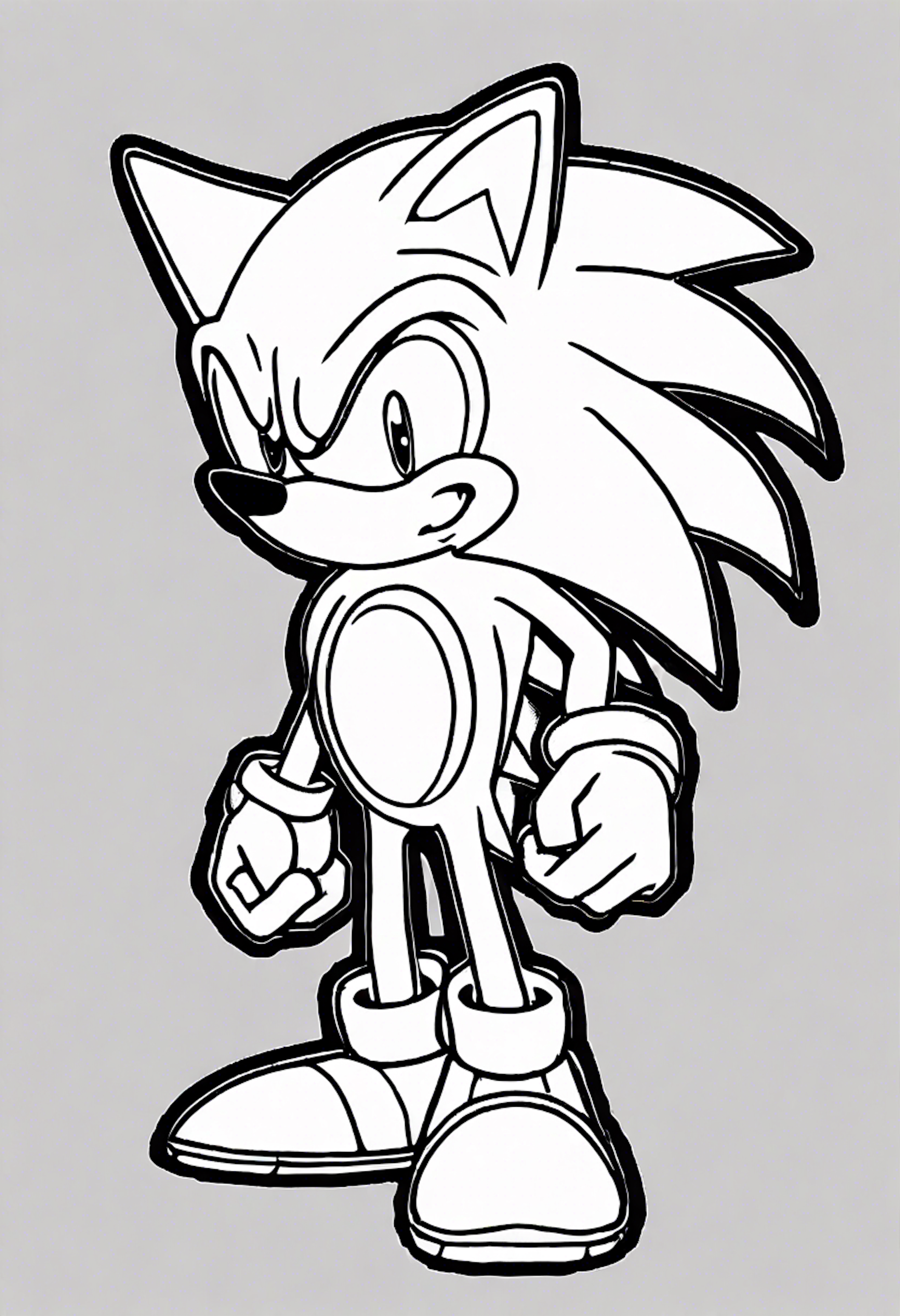 A coloring page for 1 Sonic coloring pages