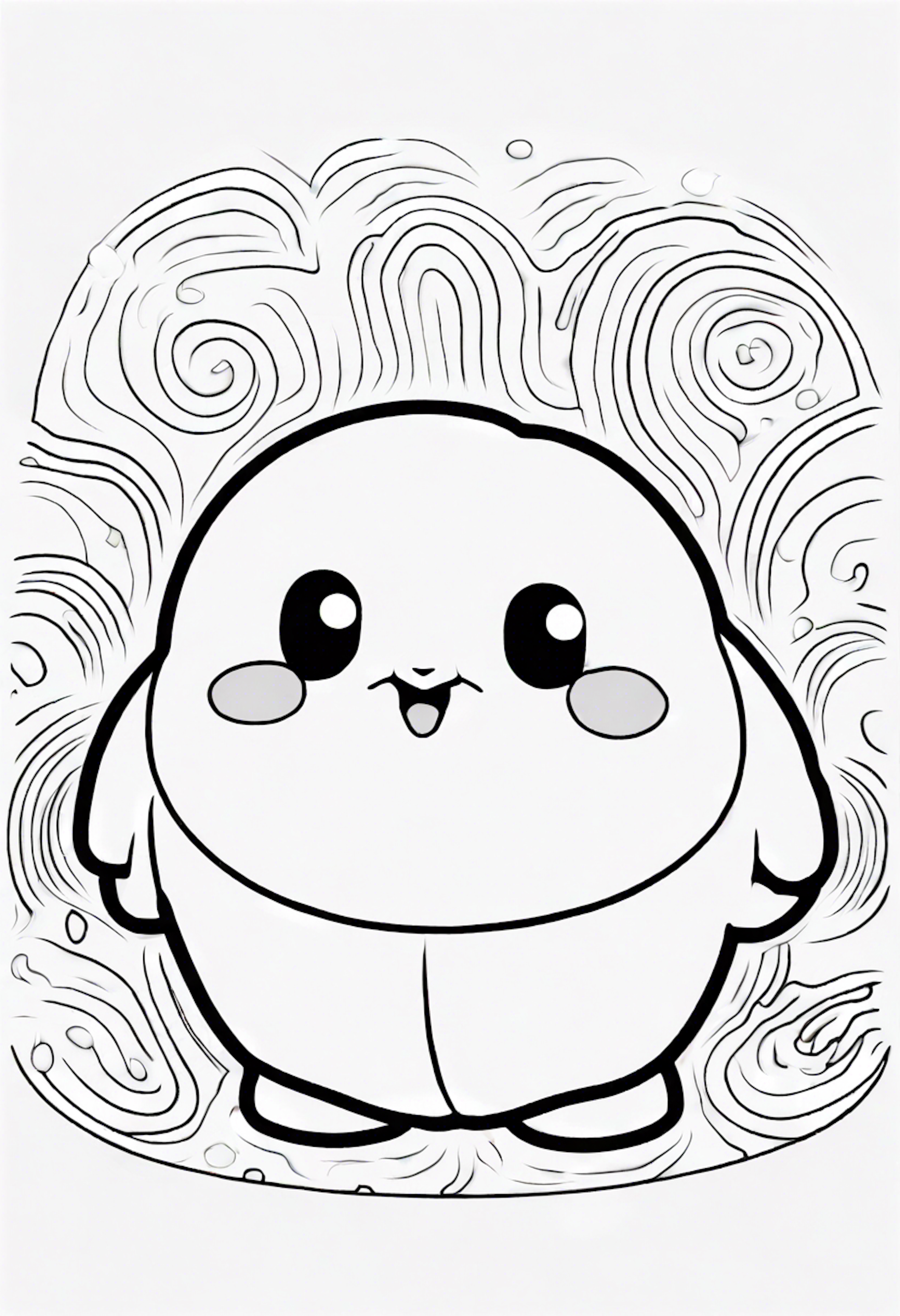 A coloring page for 1 Squishmallow coloring pages