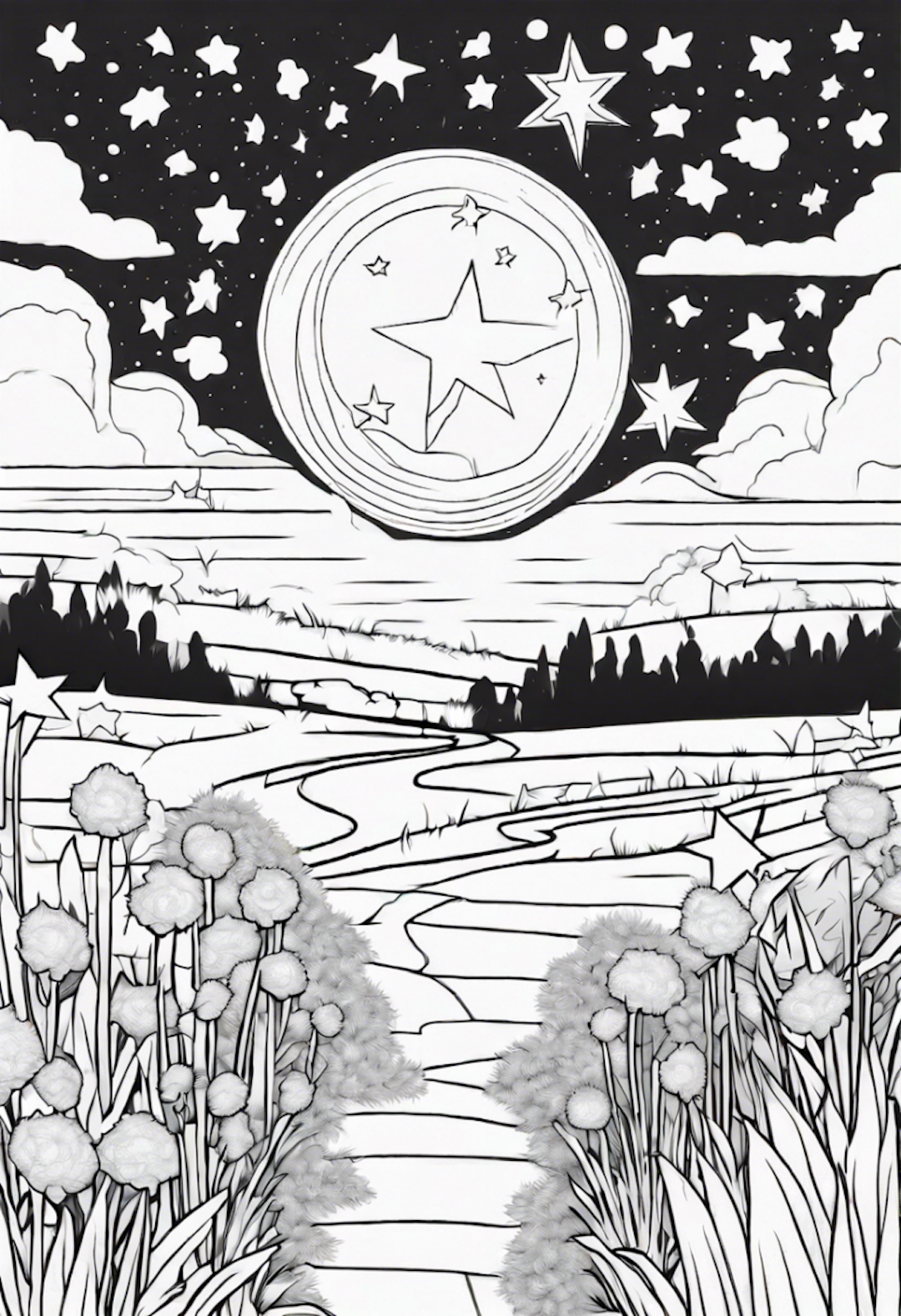 Star Garden coloring pages