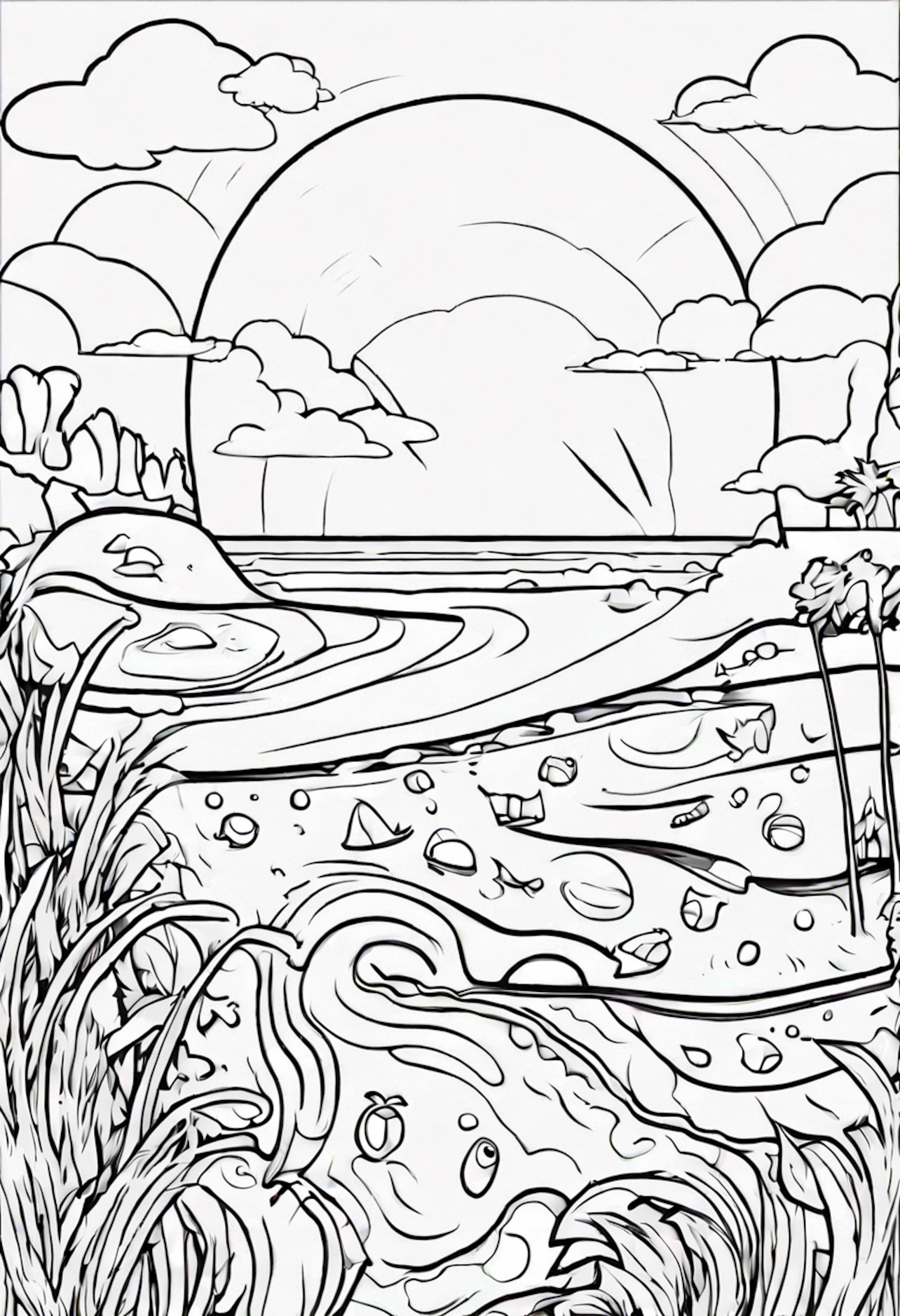A coloring page for 1 Summer coloring pages