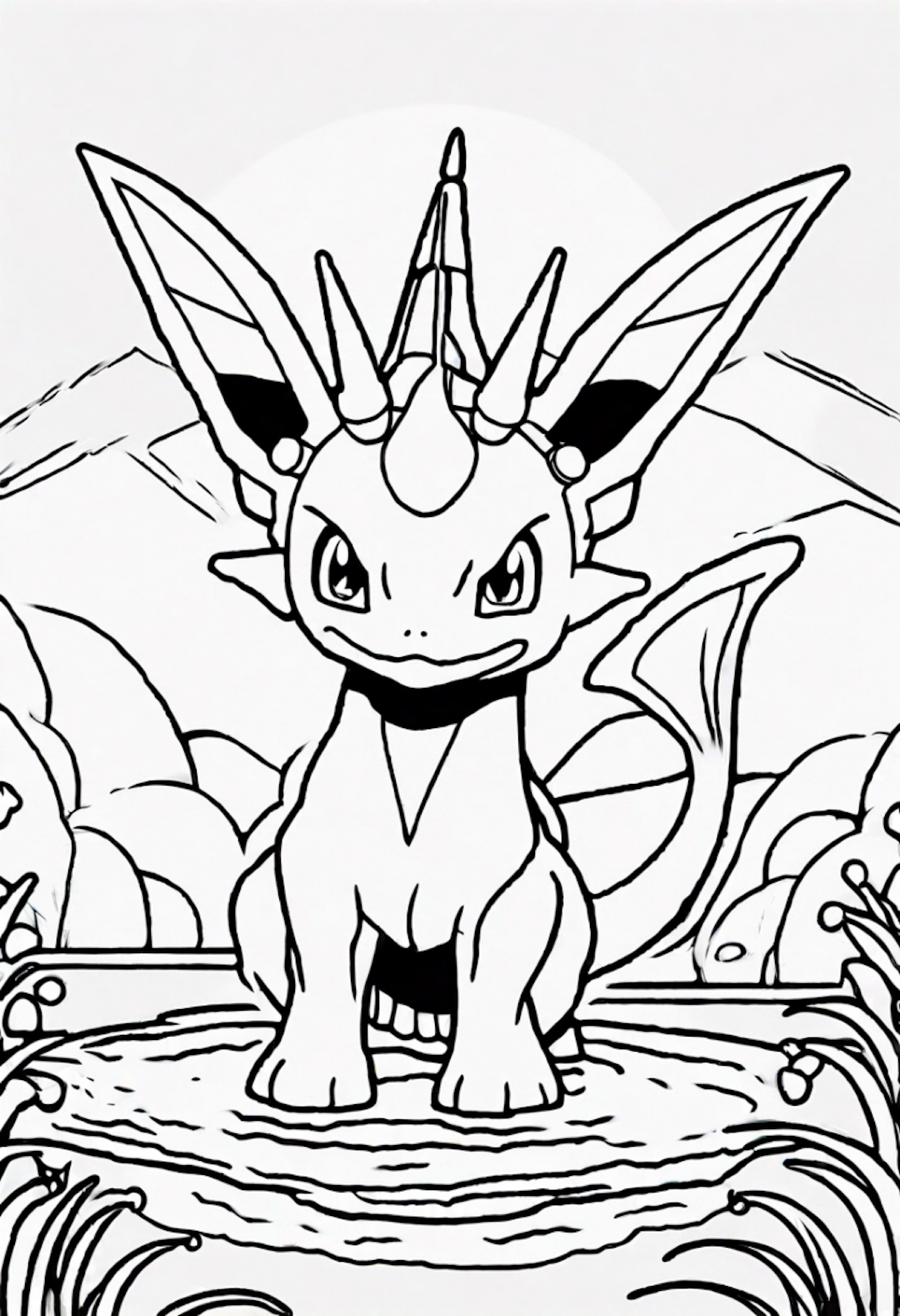 Vaporeon coloring pages
