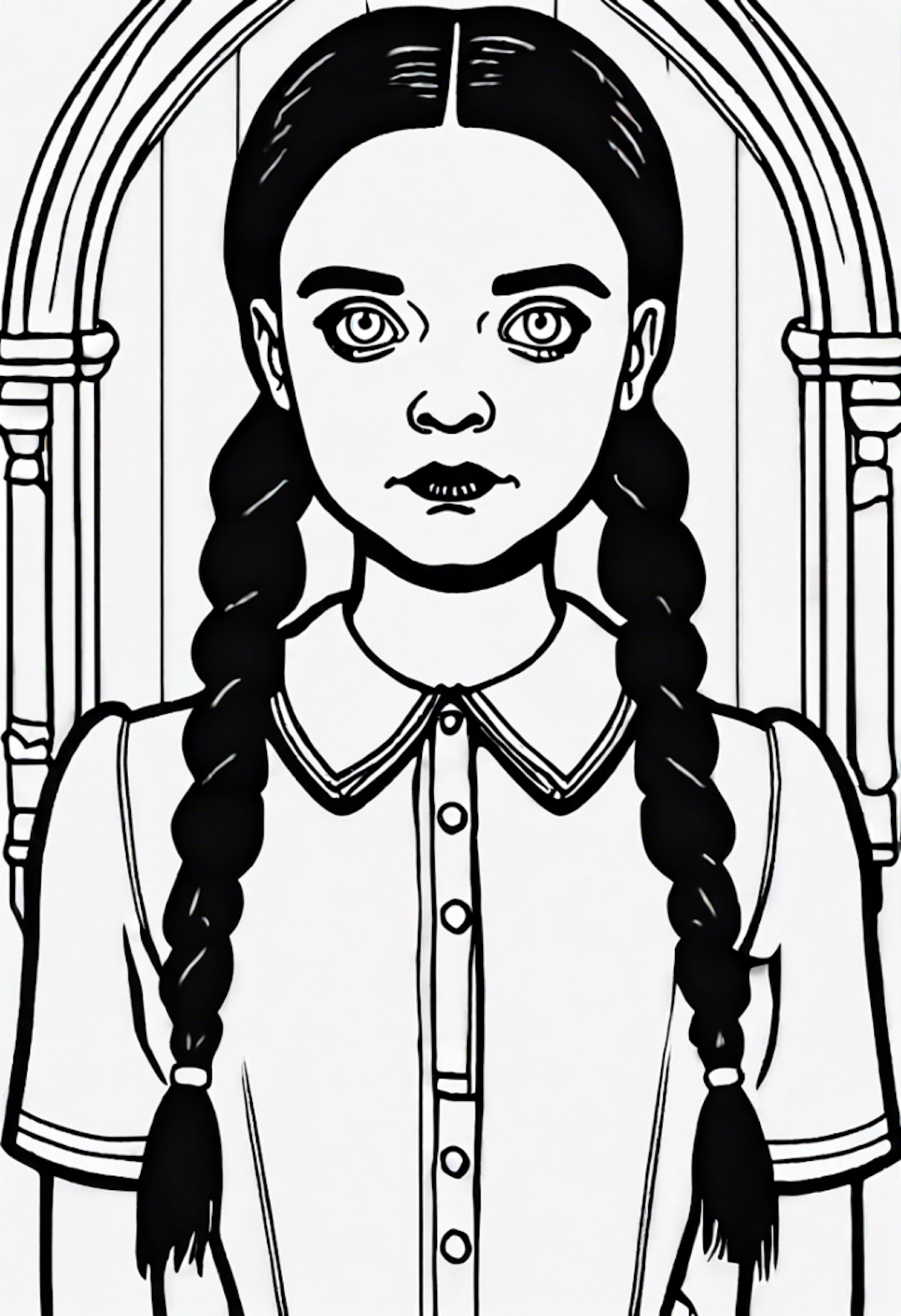Wednesday Addams coloring pages