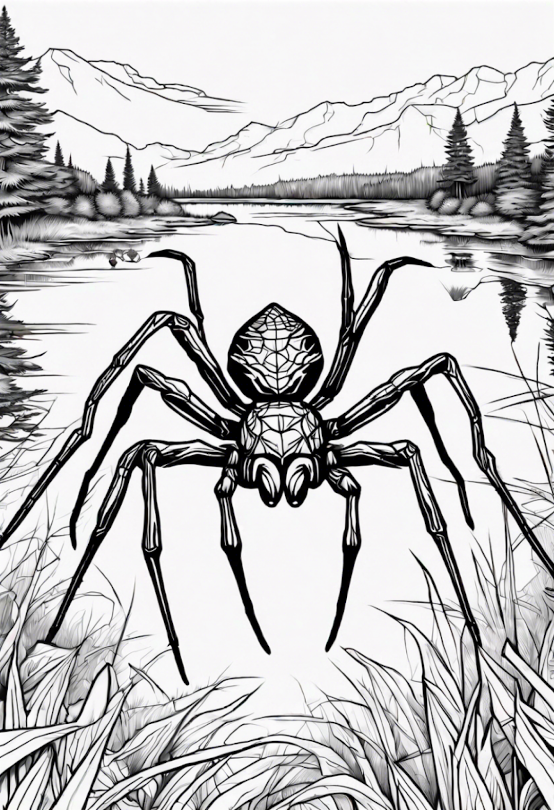 Wolf Spider coloring pages
