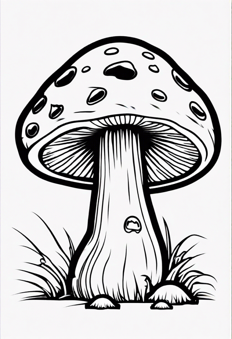 Mushroom Drawing - Simple drawing of a brown mushroom with white dots -  CleanPNG / KissPNG